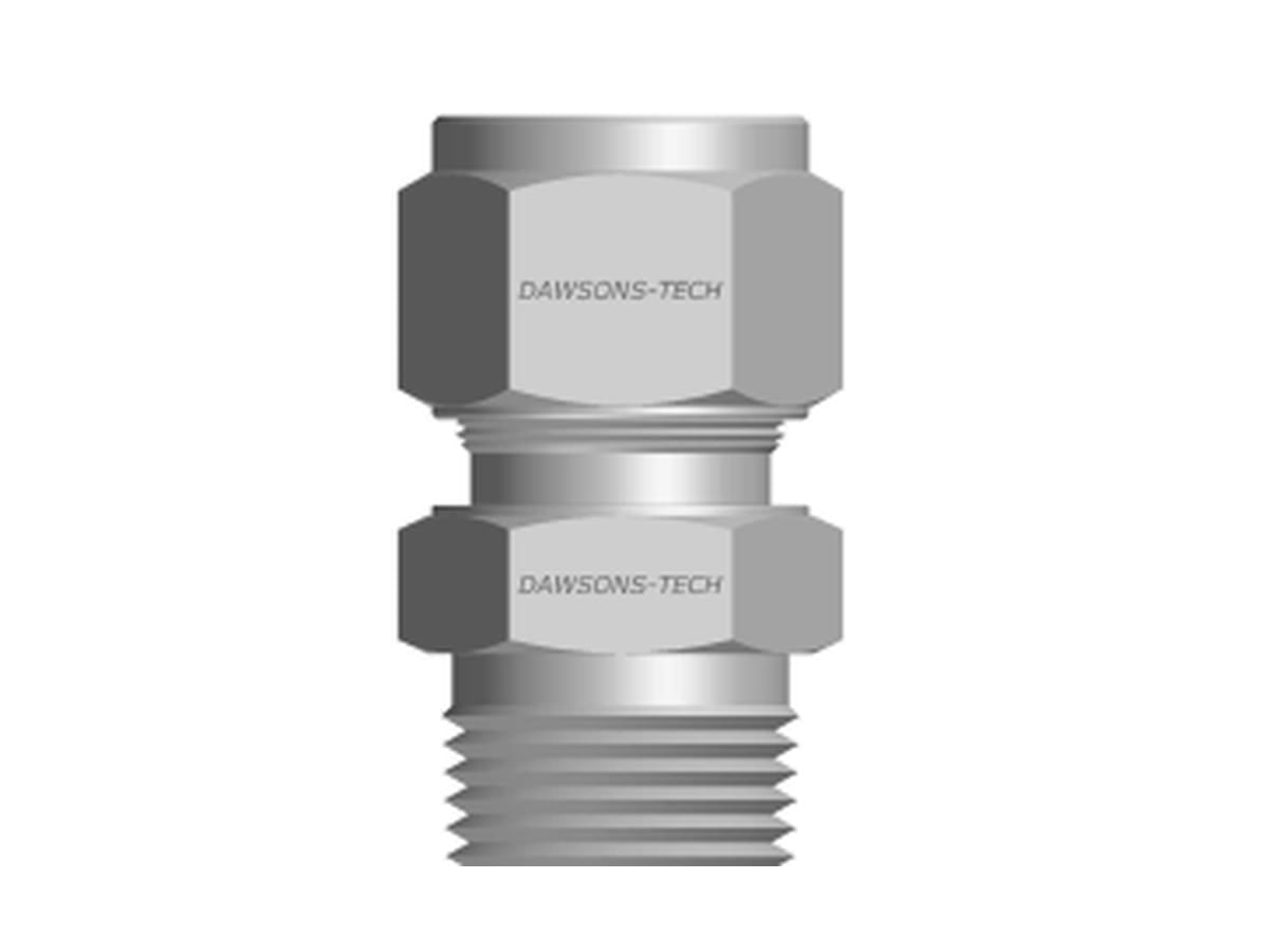Twin Ferrule Tube Fittings — Male Connector · 1/4″ OD × 1/2″ NPT (M)